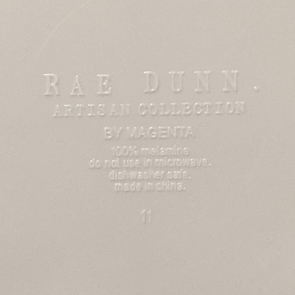 Rae Dunn Create Melamine Plates Set of 2 - Picture 5 of 6